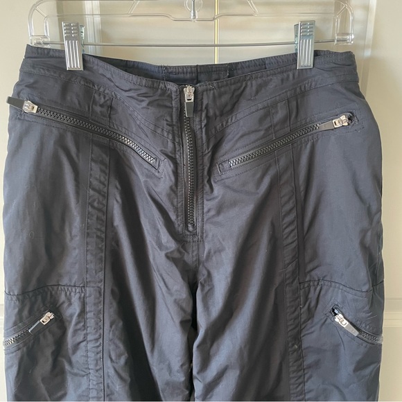 Obermeyer Adjustable Waist Black Zip Pockets Ski Pants Size 8 - Picture 2 of 10